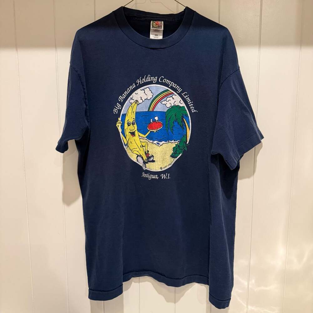 Vintage Big Banana Holding Company Antigua W.I. Graphic T-Shirt XXL